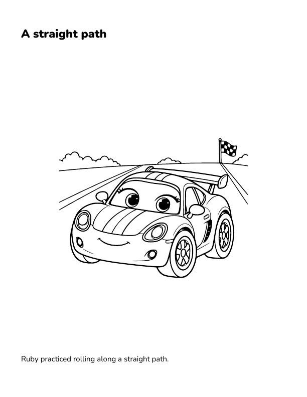 Selected preview from Ruby and the Unexpected Race: A straight path.
