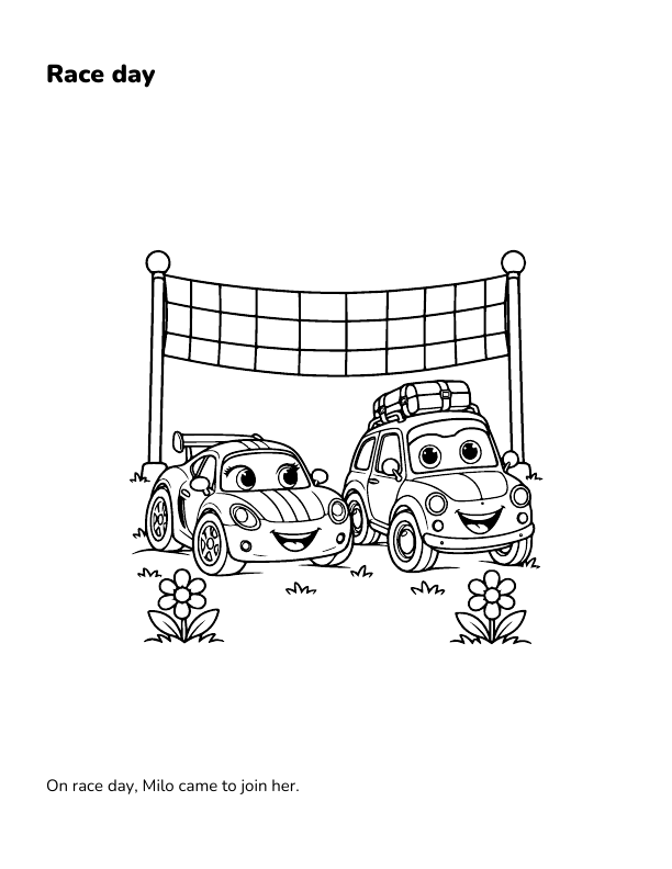 Selected preview from Ruby and the Unexpected Race: Race day.
